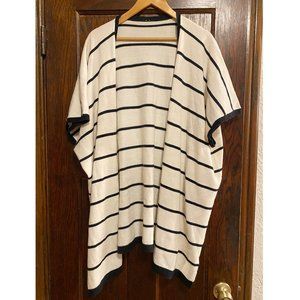 LOFT Striped Shawl Poncho